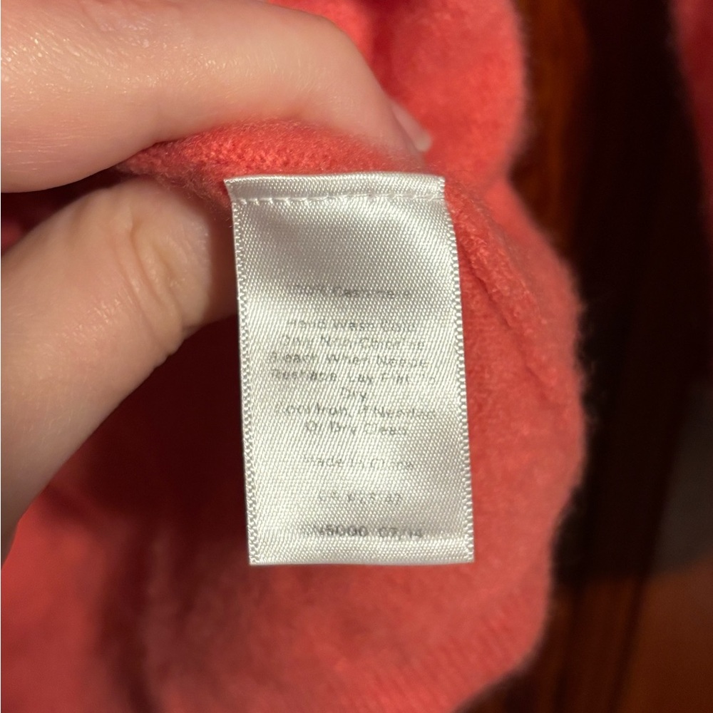 TALBOTS Salmon Pink Pure Cashmere Sweater Womens Size Large - Picture 6 of 7